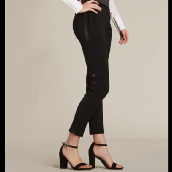 Brand New Calvin Klein Women's Classic Black Tuxedo Pants - Picture 3 of 10